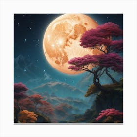 Full Moon In The Sky Canvas Print