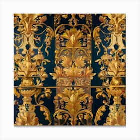 Gold Ornate Panel Canvas Print