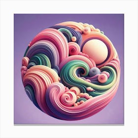 3d Paper Art 2 Canvas Print