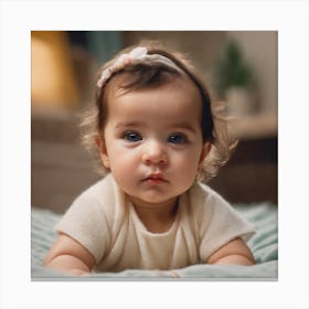 Portrait Of A Baby Girl Canvas Print