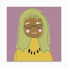 Portrait Of A Woman With Glasses Canvas Print