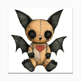 Bat Stuffed Animal Canvas Print