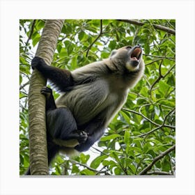 Monkey In Tree Canvas Print