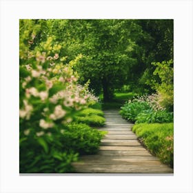 Path In The Garden Canvas Print