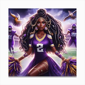 Vikings Cheerleader Canvas Print