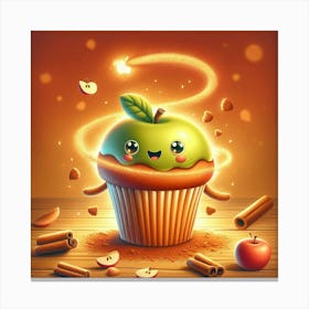 Apple Cupcake Canvas Print