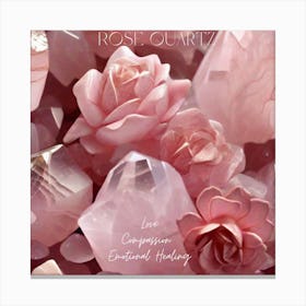 Rose Quartz Crystal 1 Canvas Print