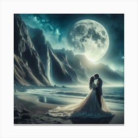 love by the sea Canvas Print