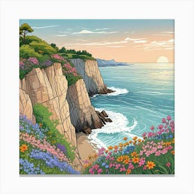 Landscape Of Mountain Art Print (2) Canvas Print