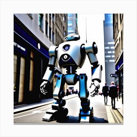 Robot On The Street 34 Canvas Print