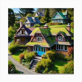 Auckland Houses Canvas Print