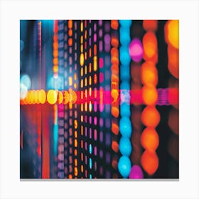 Blurry Lights At Night Canvas Print