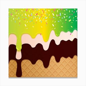 Ice Cream Background 9 Canvas Print