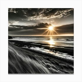 Sunset On The Beach 1027 Canvas Print