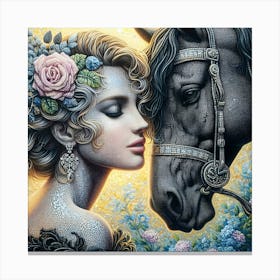 'The Horse And The Woman' Canvas Print