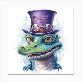 Alligator In A Top Hat Stampe su tela