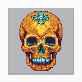 Pixel Skull 1 Canvas Print