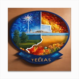 Texas State Emblem Canvas Print