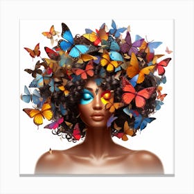 Butterfly Woman Canvas Print