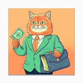 Business Cat 4 Canvas Print