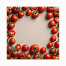 Red Tomatoes In A Circle 1 Canvas Print