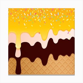 Ice Cream Background 10 Canvas Print