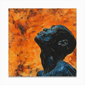 Man In Blue And Orange Canvas Print