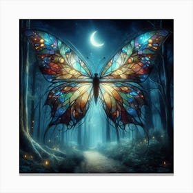 Butterfly In The Forest 39 Canvas Print