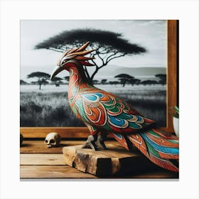 Tribal African Art a bird 1 Canvas Print