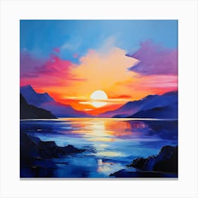 Sunset In Scotland Canvas Print