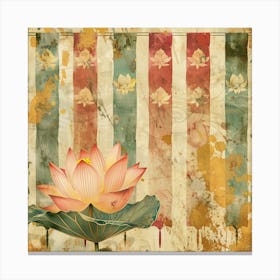 Wesak Banner Texture Featuring Buddhist Prayer F Canvas Print