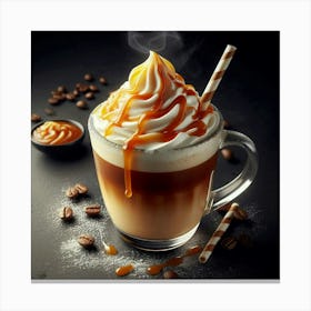 Latte With Caramel Canvas Print
