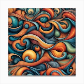 Abstract Swirls Canvas Print