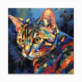 Kisha2849 Bengal Cat Colorful Picasso Style Full Page No Negati 3b1b0c09 F28f 43b0 A815 F6d7e04258ce Canvas Print