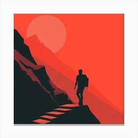 Silhouette Of A Man Canvas Print