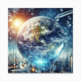 Earth In A Laboratory Canvas Print