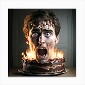 Man On A Cake Canvas Print