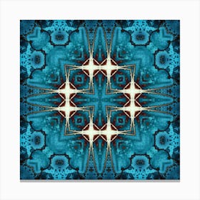 Blue Kaleidoscope Canvas Print