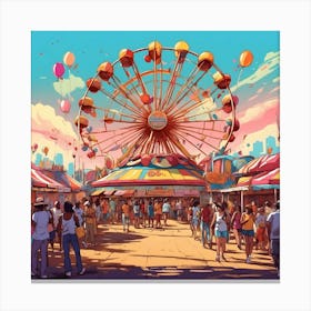 Carnival Ferris Wheel Canvas Print
