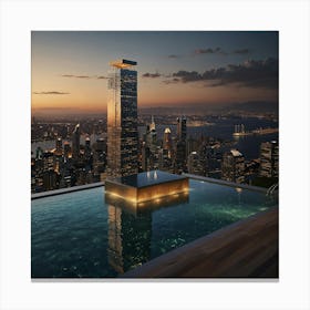 Skyline At Dusk Canvas Print