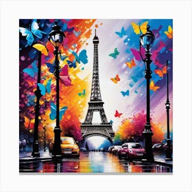 Paris With Butterflies 148 Canvas Print