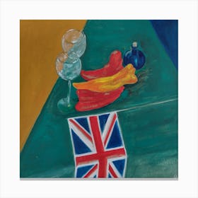 Dining Wall Art, Still Life With Union Jack Canvas Print