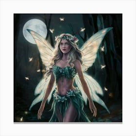 Fairy In The Forest 4 Canvas Print