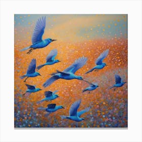 Flock of birds 2 Canvas Print