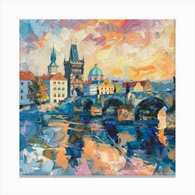 A Prague With Charles Bridge Oil Painting Illust 1720468046 4 Canvas Print