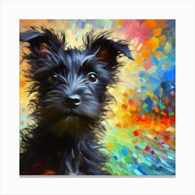 Black puppy 1 Canvas Print