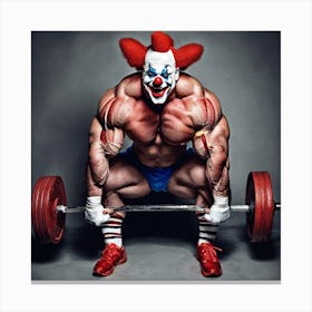 Clown Bodybuilder 3 Canvas Print