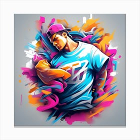 Graffiti Artist Illustration Canvas Print