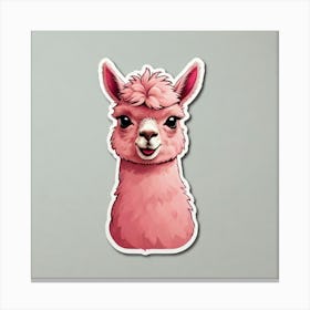 Llama Sticker 1 Canvas Print