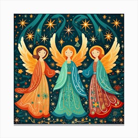 Christmas Angels Canvas Print